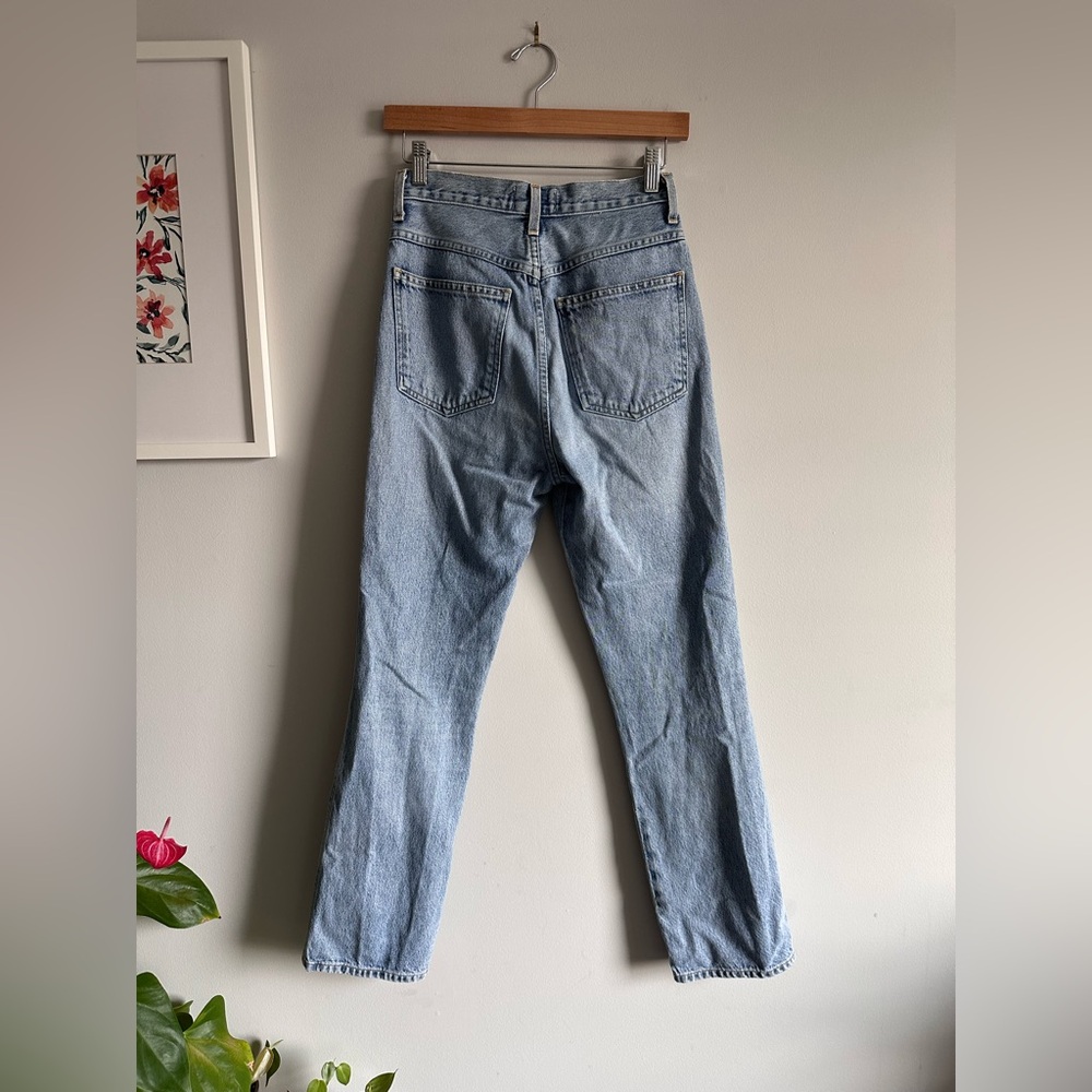 AGOLDE 90s Pinch Waist High Rise Jean in light wash size 25 - Picture 7 of 10